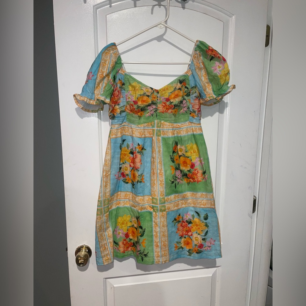 New! Show Me Your Mumu Annabelle Puff Sleeve Mini Dress 🌻 XL - Picture 7 of 14